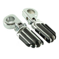 1 1/4" Chrome Highway Bar Pilot Male Footpegs Mount Clamps Fit For Harley Yamaha