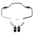 Mustache Engine Guard Highway Bar Footpegs Fit For Harley Softail 2000-17 Chrome