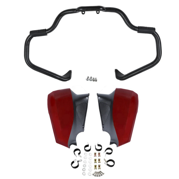 Mustache Engine Guard Red Lower Vented Fairings Fit For Indian Chieftain 2014-18