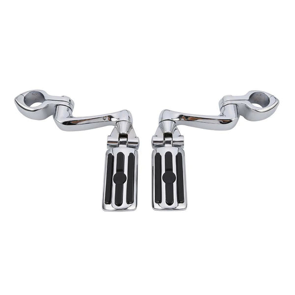 32mm Footpeg Peg 360 Adjustable Long Mount Kit 1 1/4" Highway Bar Fit For Harley