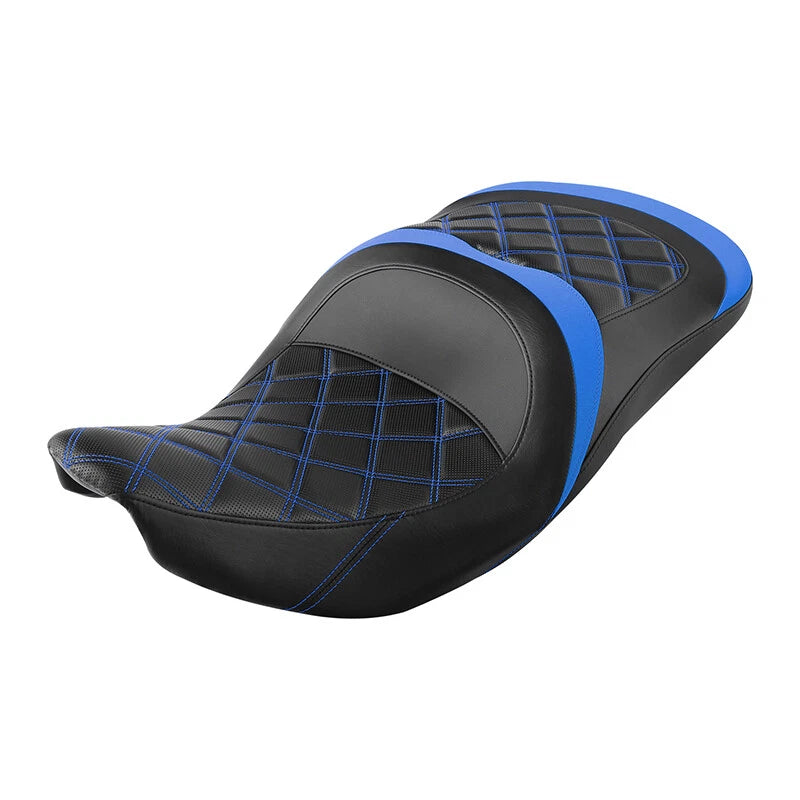 Black Blue Driver Passenger Seat Fit For Indian Chief Classic Chieftain 2014-23