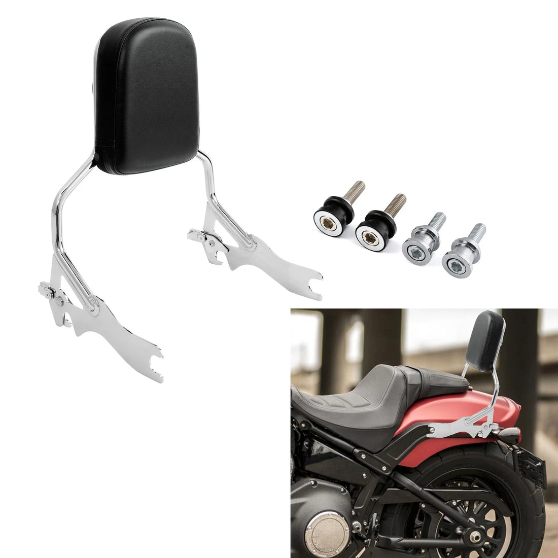 Sissy Bar Backrest Docking Hardware Kit Fit For Harley Softail Fxfb Fxfbs 18-25