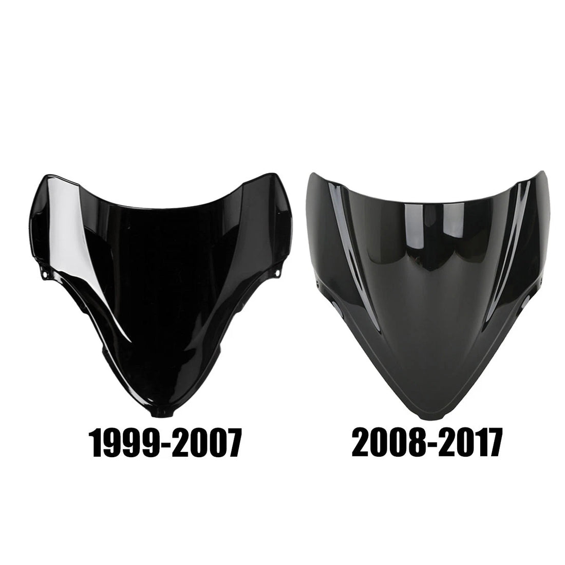 Motor Black Dual Bubble Windshield Fit For Suzuki GSX1300R Hayabusa 99-07 08-20