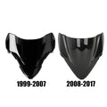 Motor Black Dual Bubble Windshield Fit For Suzuki GSX1300R Hayabusa 99-07 08-20