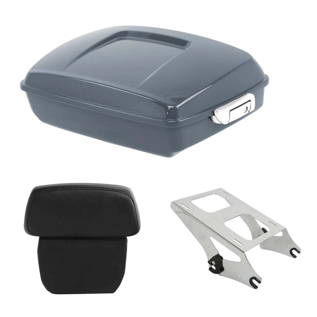 Chopped Trunk Backrest Mount Fit For Harley Street Glide 14-Up Gunship Gray