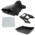 Black Chopped Trunk Pad Mount Plate Fit For Harley Cvo Road Street Glide 2014-26