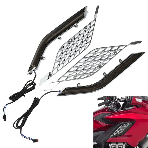 LED Radiator Grill Panel Light Fit For Honda Goldwing 1800 GL1800 Tour Dct 18-Up