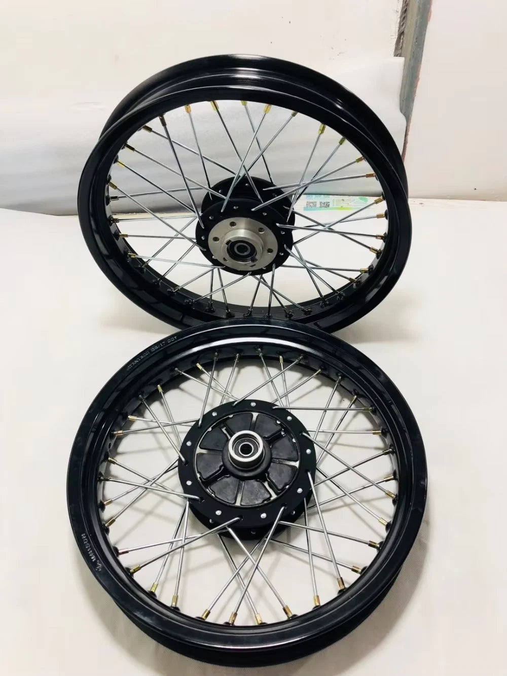 Fit For Royal Enfield HIMALAYAN 450 "Front & Rear Black Tubeless Spoked Wheels"