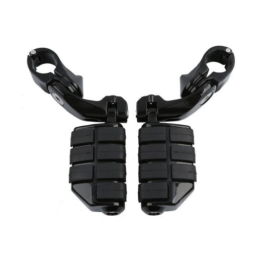 1.25" 32mm Adjustable 1-1/4'' Short Foot Peg Footrest Mount Clamps Engine Guards