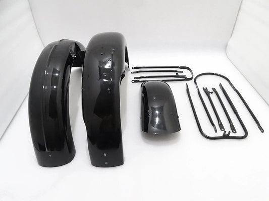 fit for BSA M20 Front And Rear Black Painted Mudguard Set With Stays Kit