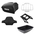 Matte Black King Trunk Backrest Pad Rack Mount Fit For Harley Road Glide 14-2026