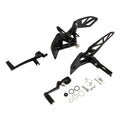 Black Rider Driver Footpegs Footrests Bracket Fit For Suzuki GSXR1000 2017-2025