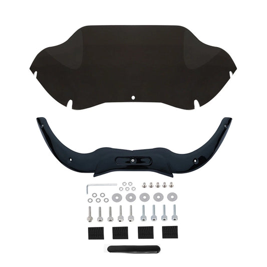 9.5'' Windshield Windscreen Black Trims Fit For Harley Road Glide Fltr 2004-2013