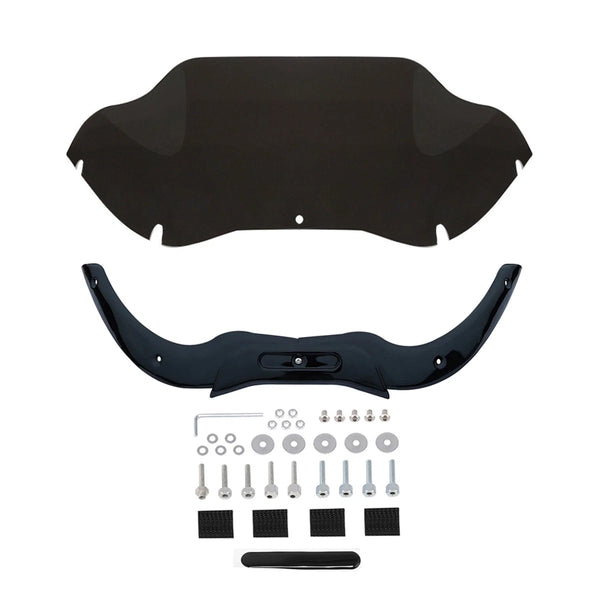 9.5'' Windshield Windscreen Black Trims Fit For Harley Road Glide Fltr 2004-2013