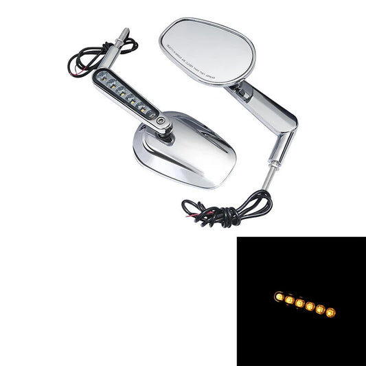 Rear View Mirrors LED Turn Signals Fit For Harley V-Rod Vrod Vrscf 2009-2017