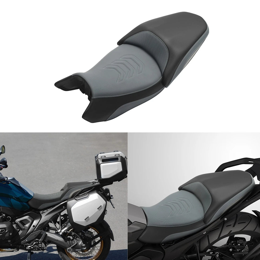 Black Grey Driver & Passenger Seat Fit For BMW R1300GS 2023-2025 2023 2024 2025