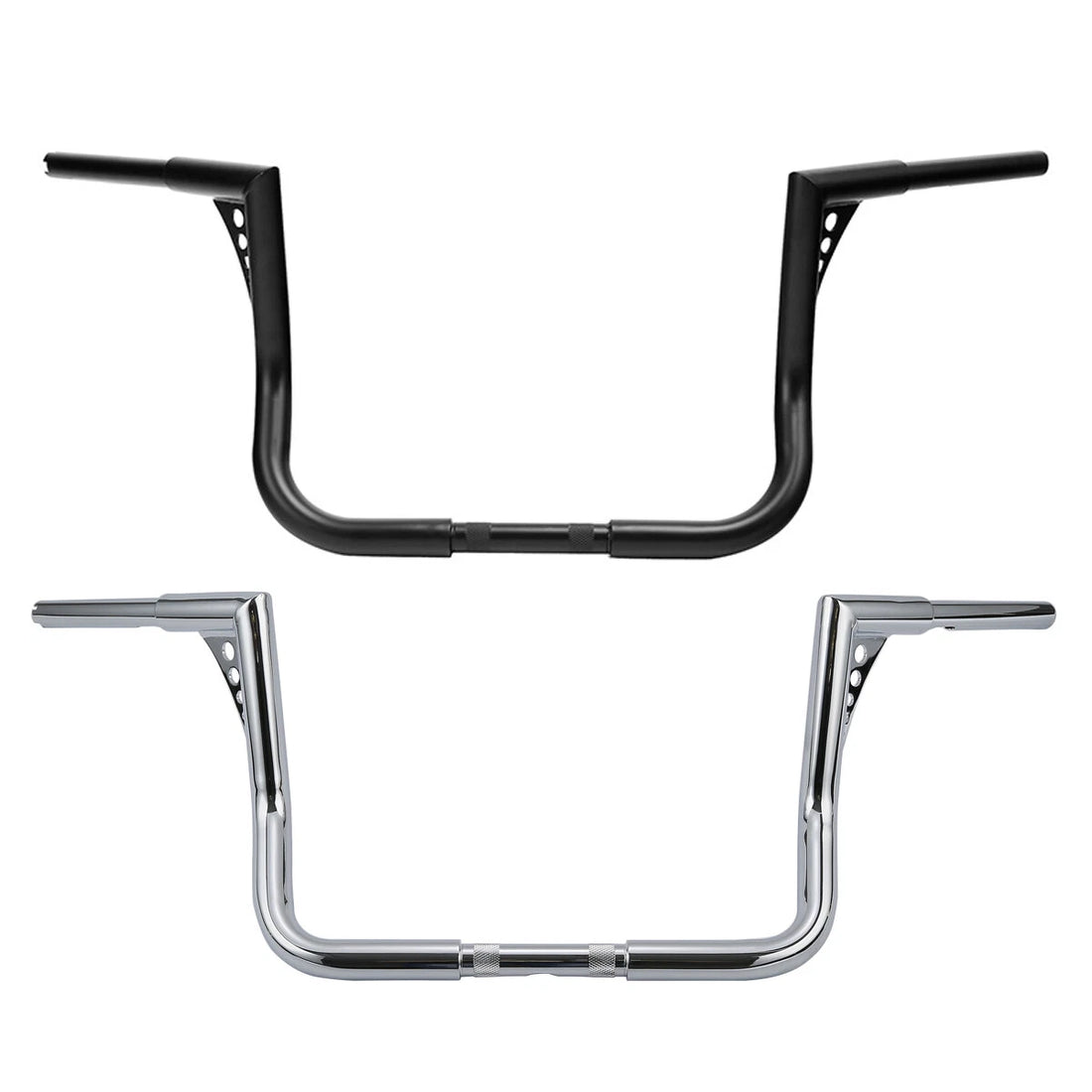 Chrome/Black 12" Ape Hanger 1 1/4" Handlebar Fit For Harley Street Glide 1982-24