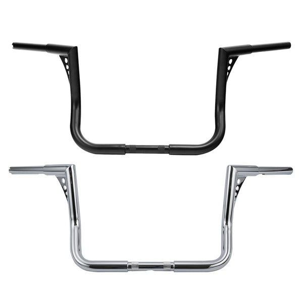 Chrome/Black 12" Ape Hanger 1 1/4" Handlebar Fit For Harley Street Glide 1982-24