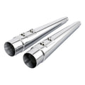 4" Megaphone Tappered Slip On Dual Exhaust Pipes Fit For Harley Road Glide 95-16