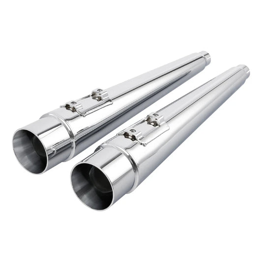 4" Megaphone Tappered Slip On Dual Exhaust Pipes Fit For Harley Road Glide 95-16
