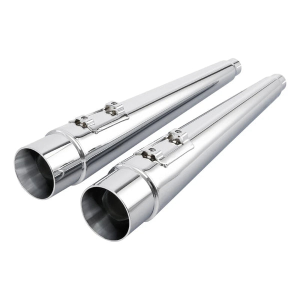 4" Megaphone Tappered Slip On Dual Exhaust Pipes Fit For Harley Road Glide 95-16