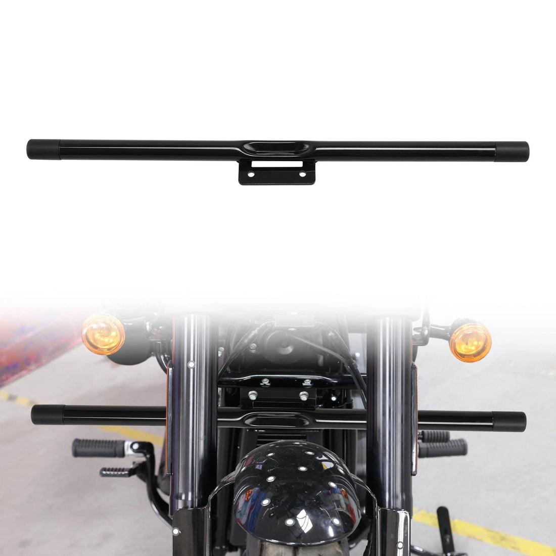 Black Engine Guard Highway Crash Bar Fit For Harley Low Rider Fxlrs Fxlrst 22-25