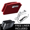 Red Hard Saddlebags Bag Conversion Bracket Kit Fit For Harley Softail 1984-2017