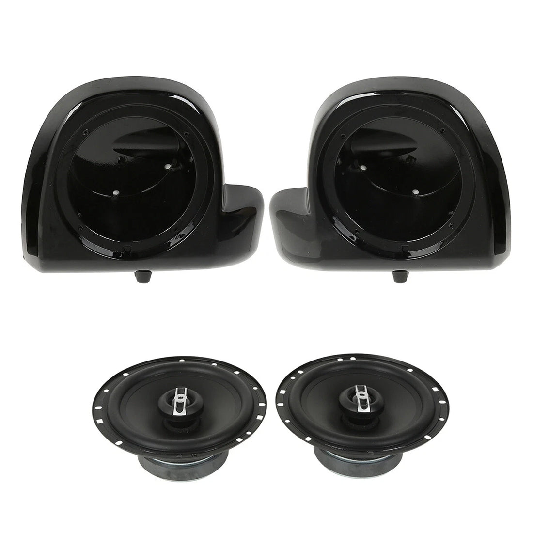 6.5" Audio Speakers Pods Boxes Fit For Harley Touring Lower Vented Fairing 14-24