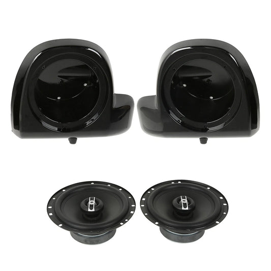 6.5" Audio Speakers Pods Boxes Fit For Harley Touring Lower Vented Fairing 14-24