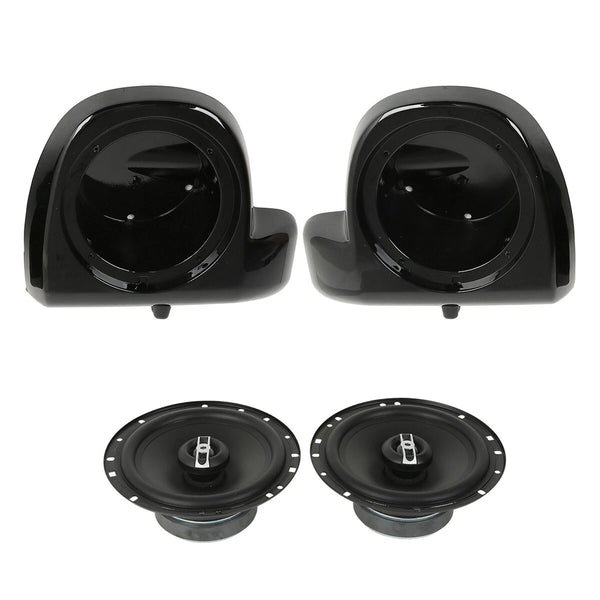 6.5" Audio Speakers Pods Boxes Fit For Harley Touring Lower Vented Fairing 14-24