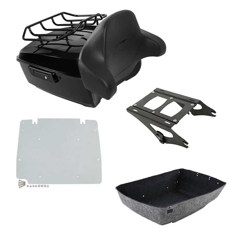 King Trunk Pad Luggage Mount Rack Plate Fit For Harley Road Street Glide 14-2026