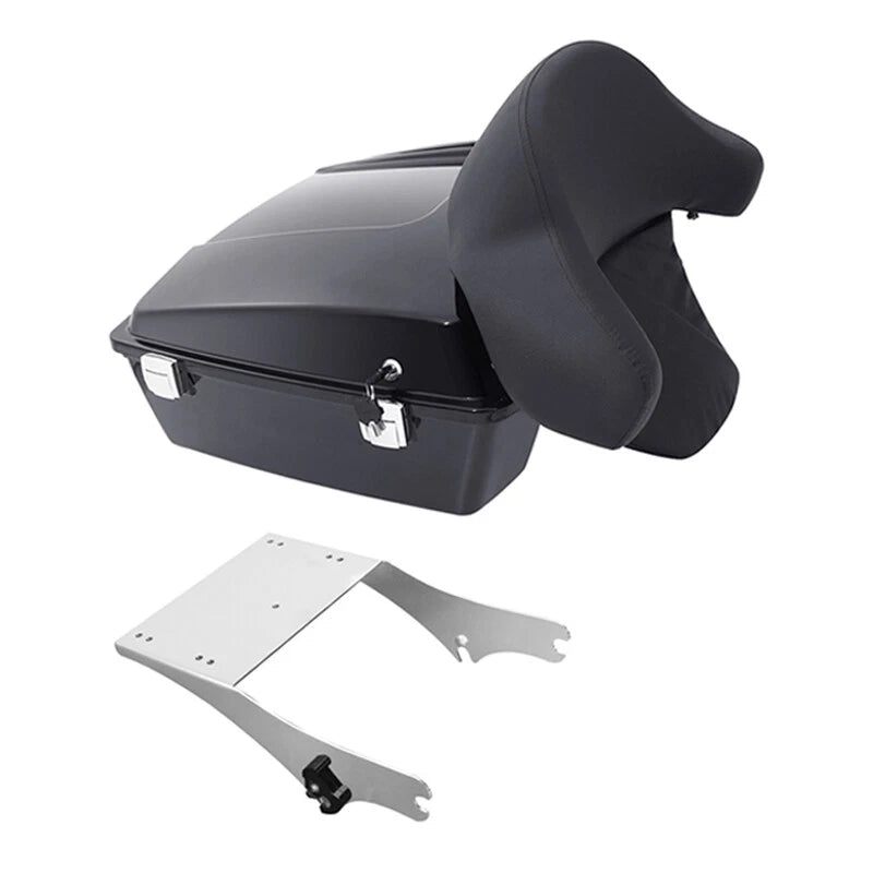 Chopped Trunk Backrest w/ Mounting Rack Fit For Harley Touring 97-2008