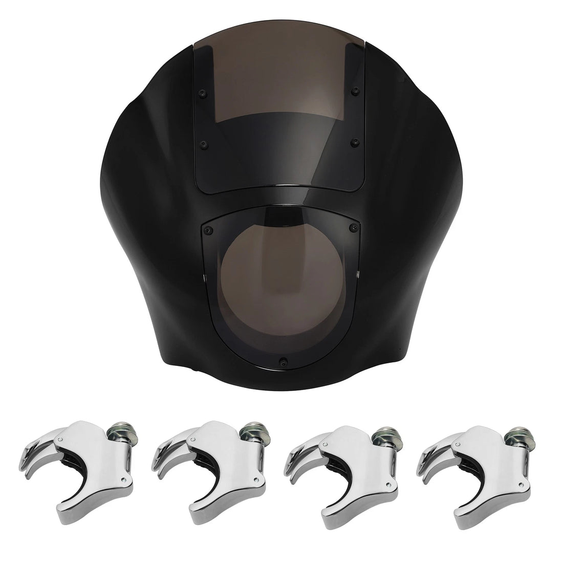 Quarter Fairing Windshield + 49mm Clamps Fit For Harley Sportster XL883 Dyna