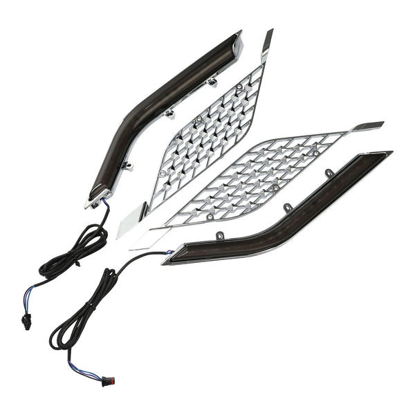 LED Light Radiator Grill Panel Lamp Fit For Honda Goldwing GL1800 Tour Dct 18-Up