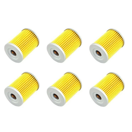 6 pcs Oil Filter For Suzuki DR200 RV125 Kawasaki KH125 KLX125 Yamaha YP400 CP250