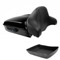 Black Chopped Trunk Backrest Pad Fit For Harley Touring Cvo Road Glide 2014-2026