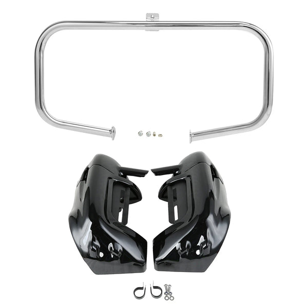 Lower Vented Fairing & Engine Guard Crash Bar Fit For Harley Road King 1997-2008