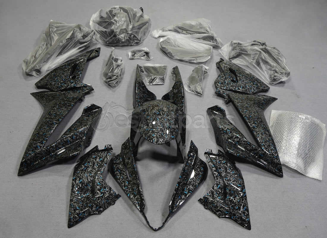 Blue Black Forged Carbon Fiber Fairing Kit For Suzuki GSX-8R 2024 2025 ABS Body