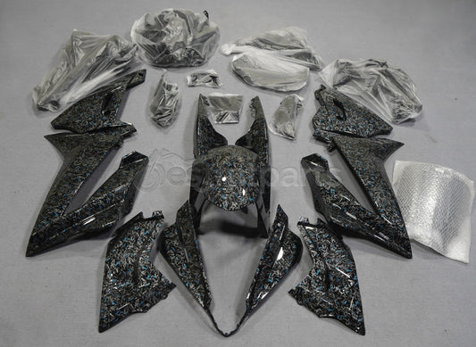 Blue Black Forged Carbon Fiber Fairing Kit For Suzuki GSX-8R 2024 2025 ABS Body
