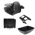 Black King Trunk Luggage Pad Mounting Rack Plate Fit For Harley Touring 2014-26