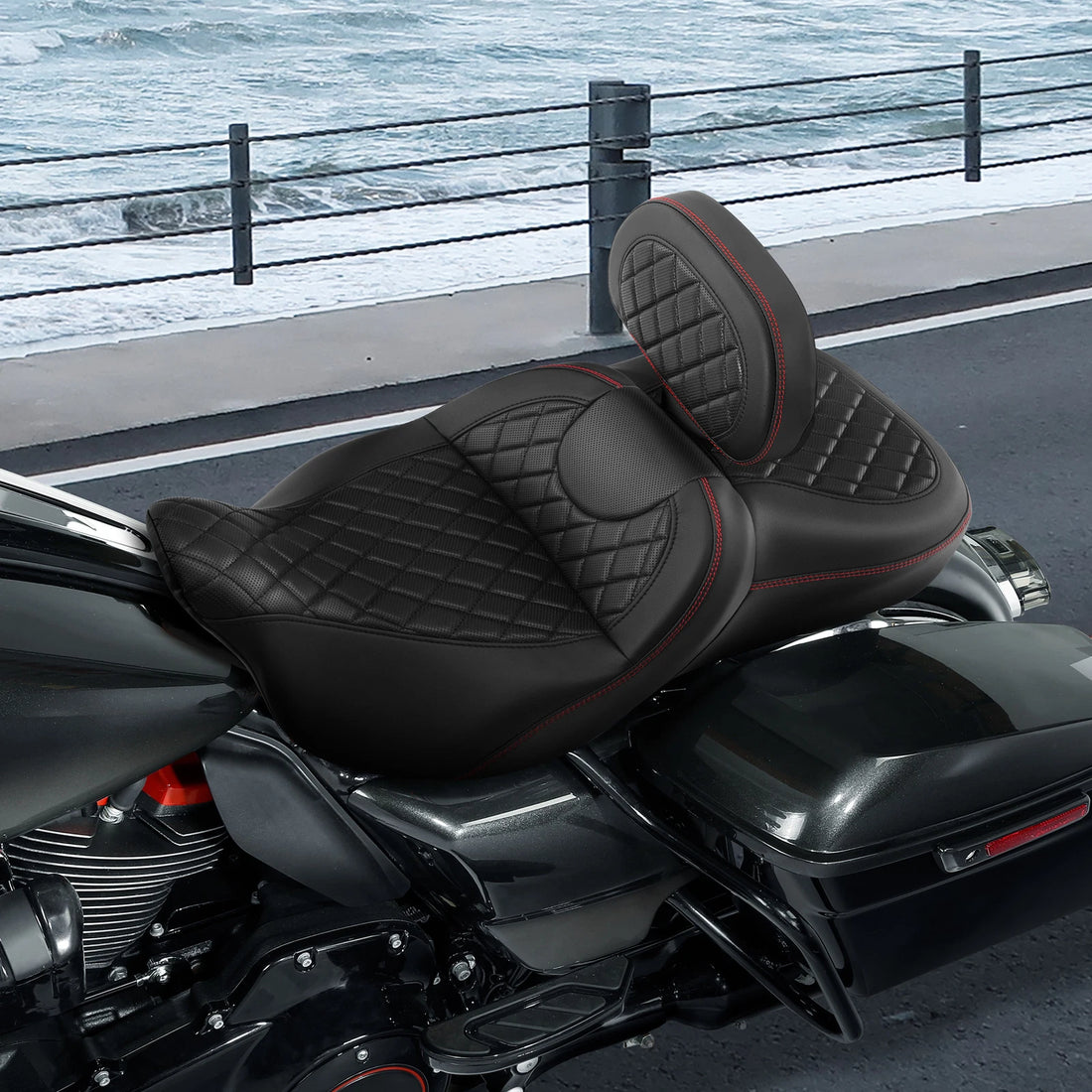 Driver Passenger Seat & Rider Backrest Fit For Harley Touring Tri Glide 2009-23
