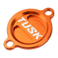 Tusk Aluminum Oil Filter Cover Orange For Husqvarna FC 250 2014-2023