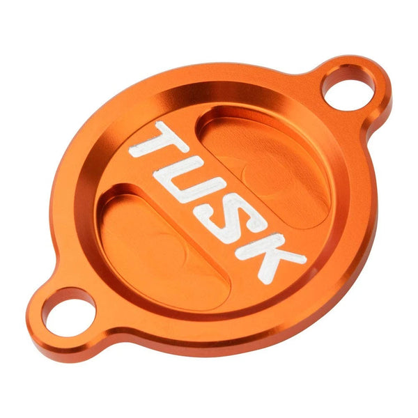 Tusk Aluminum Oil Filter Cover Orange For Husqvarna FC 250 2014-2023