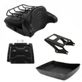 Chopped Trunk Backrest Pad Mount Rack Fit For Harley CVO Street Glide 2014-2026