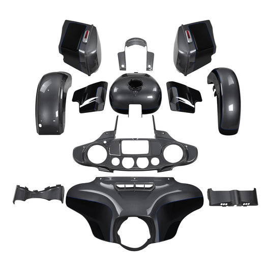 Fairings Fit For Harley Street Glide 14-23 Gauntlet Gray Metallic/Vivid Black