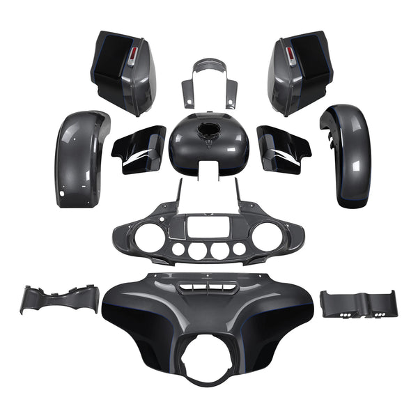 Fairings Fit For Harley Street Glide 14-23 Gauntlet Gray Metallic/Vivid Black