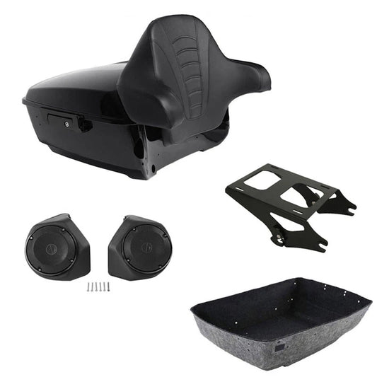 King Trunk Rack Backrest Speakers Mount Fit For Harley Street Glide 2014-2026 25