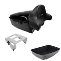 King Trunk Backrest Solo Mount Rack Fit For Harley Touring Cvo Road Glide '14-26