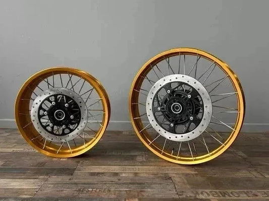 "GOLD Tubeless Spoked Wheels" Fit For Royal Enfield Himalayan 450 @VD