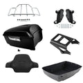 Matte King Trunk Backrest Mount Rack Docking Fit For Harley Street Glide 09-2013